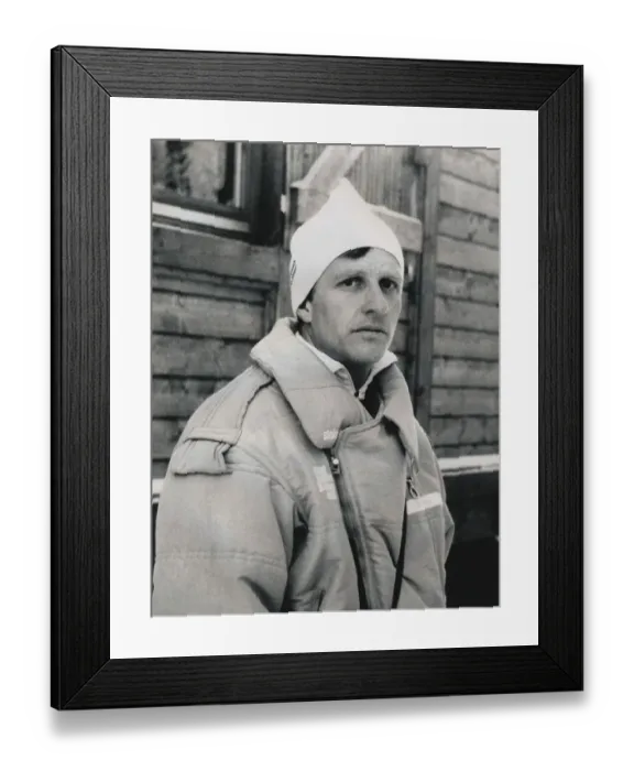 Framed Print : World Cup, ski jumping, portrait of Rudi Tusch coach of the German Ski Association in 1988, Germany, Europe Framed Print : World Cup, ski jumping, portrait of Rudi Tusch coach of the German Ski Association in 1988, Germany, Europe