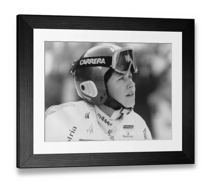 Framed Print : World Cup, ski jumping, ski jumper Eva Ganster Austria, portrait, at a ski jumping competition in 1995, Germany, Europe Framed Print : World Cup, ski jumping, ski jumper Eva Ganster Austria, portrait, at a ski jumping competition in 1995, Germany, Europe