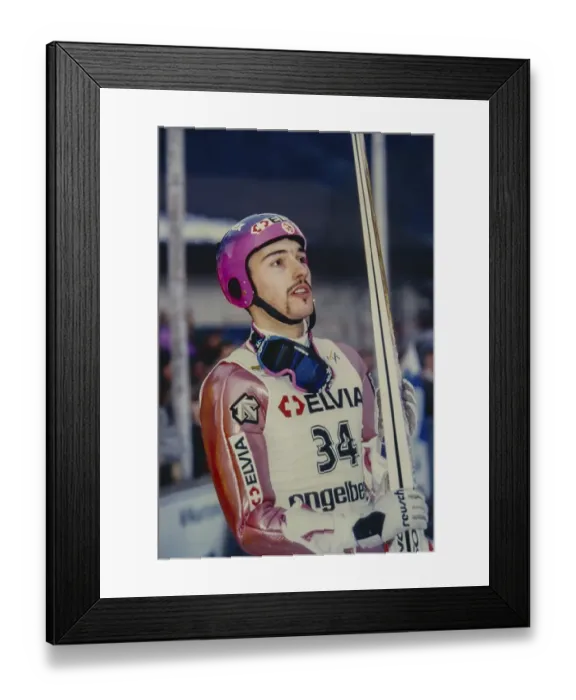 Framed Print : World Cup, ski jumping, Sylvain Freiholz Switzerland at a ski jumping competition, 1996, Germany, Europe Framed Print : World Cup, ski jumping, Sylvain Freiholz Switzerland at a ski jumping competition, 1996, Germany, Europe