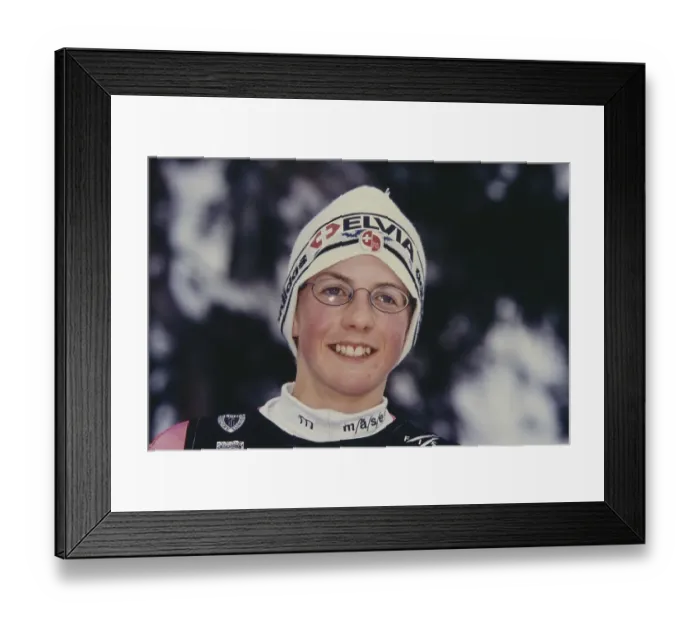 Framed Print : World Cup, Ski Jumping, portrait of the ski jumper Simon Amman Switzerland in 1998, Germany, Europe