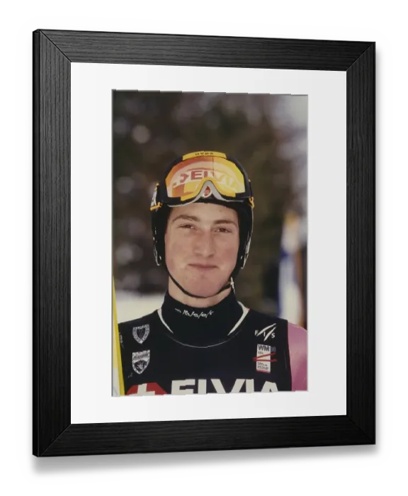 Framed Print : World Cup, ski jumping, portrait of Joel Morerod (CH) in 1998, Germany, Europe