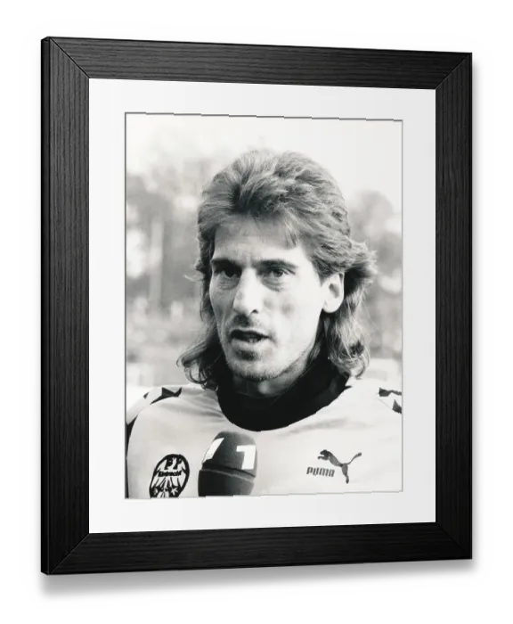 Framed Print : Football, Bundesliga, Goalkeeper Uli Stein of Eintracht Frankfurt in March 1992