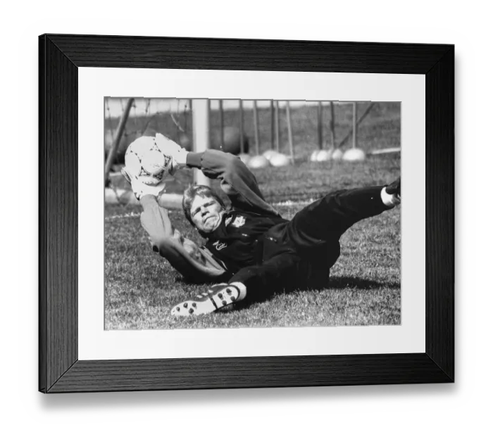 Framed Print : Football, Bundesliga, Goalkeeper Oliver Kahn, Bayern Munich, September 1995, Germany, Europe