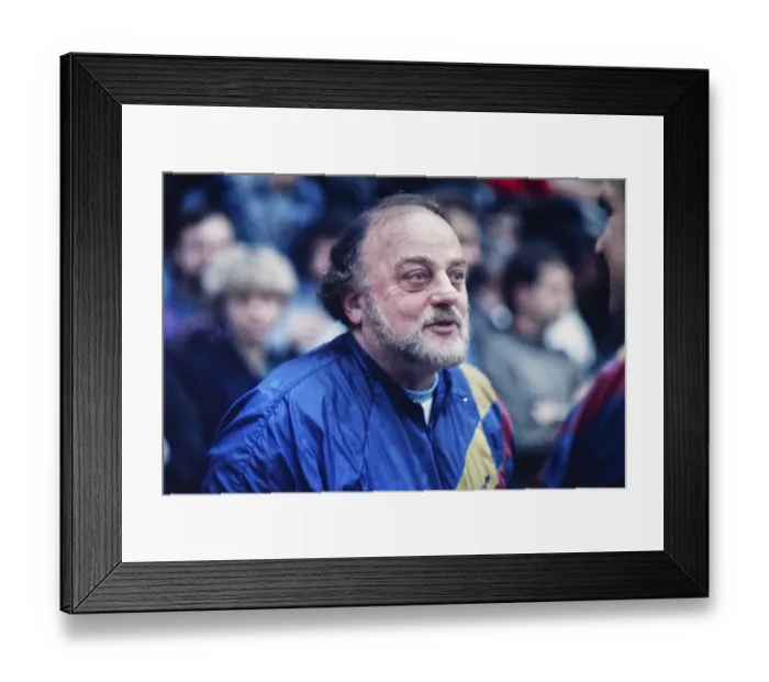 Framed Print : Handball, Bundesliga, Vlado Stenzel (Yugoslavia), coach of TSV Milbertshofen on 3 March 1990, Germany, Europe