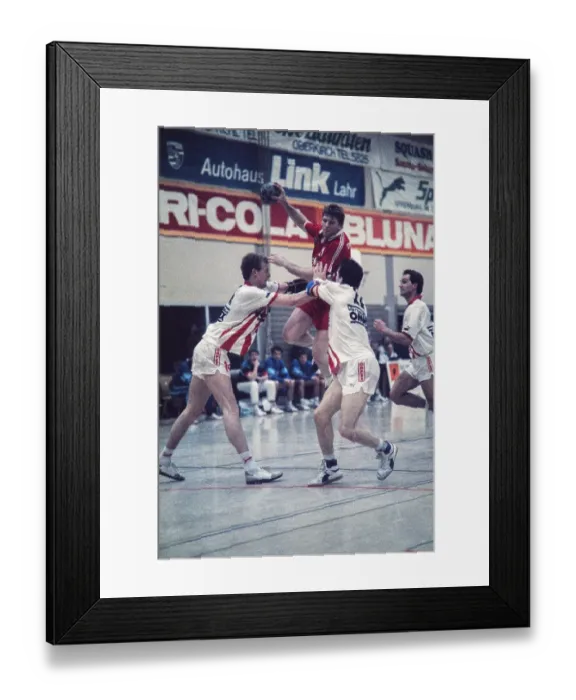 Framed Print : Mikhail Yakimovich (red), handball, European Champions Cup, TUSEM Essen (white), SKA Minsk Belarus, 28 April 1990, Germany, Europe Framed Print : Mikhail Yakimovich (red), handball, European Champions Cup, TUSEM Essen (white), SKA Minsk Belarus, 28 April 1990, Germany, Europe