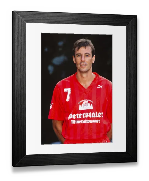Framed Print : Handball, Bundesliga, Ruediger Rueber TuS Schutterwald, 23 August. 1989, Germany, Europe Framed Print : Handball, Bundesliga, Ruediger Rueber TuS Schutterwald, 23 August. 1989, Germany, Europe