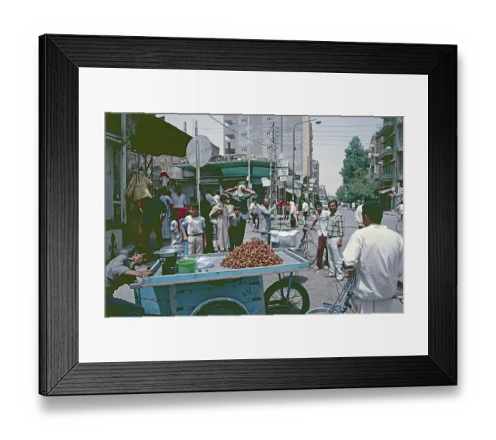 Framed Print : Bedouin market, Deir ez-Zor, Syria, May 1987, vintage, retro, old, historical, Asia