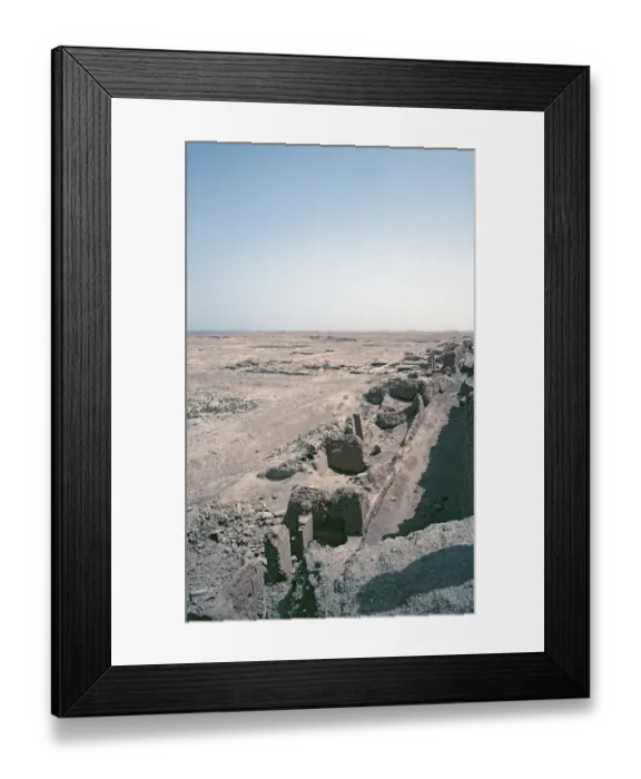 Framed Print : View of the city wall from the tower, Dura Europos, Euphrates Valley, Syria, May 1987, vintage, retro, old, historical, Asia