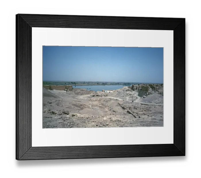 Framed Print : View of the Euphrates from Dura Europos, Euphrates Valley, Syria, May 1987, vintage, retro, old, historical, Asia Framed Print : View of the Euphrates from Dura Europos, Euphrates Valley, Syria, May 1987, vintage, retro, old, historical, Asia