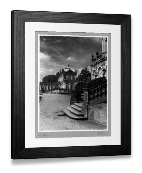 Framed Print : Zwinger, Dresden before the destruction, photo cycle STADT AM STROM, DRITTE FOLGE, by Friedrich Luening (1901-1952), Saxony, Germany, Europe