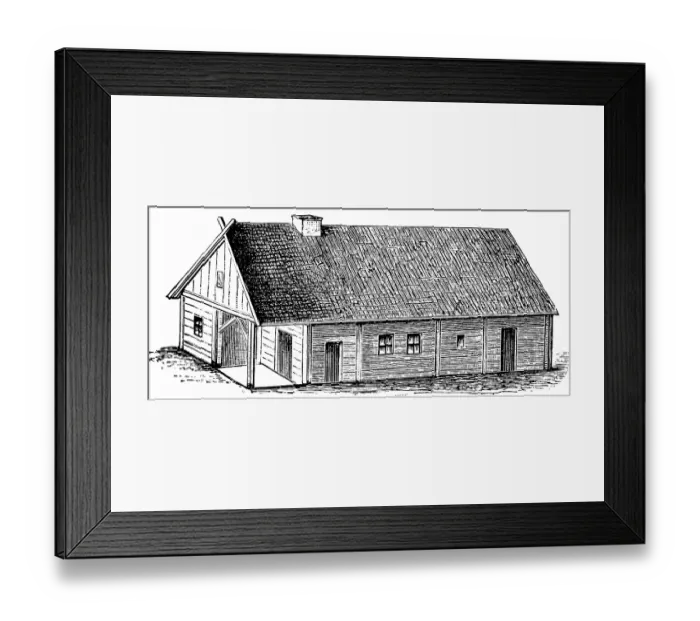 Framed Print : Nordic wooden house, roofed entrance, Scandinavian architecture, travel, Scandinavia, historical illustration 1885 Framed Print : Nordic wooden house, roofed entrance, Scandinavian architecture, travel, Scandinavia, historical illustration 1885