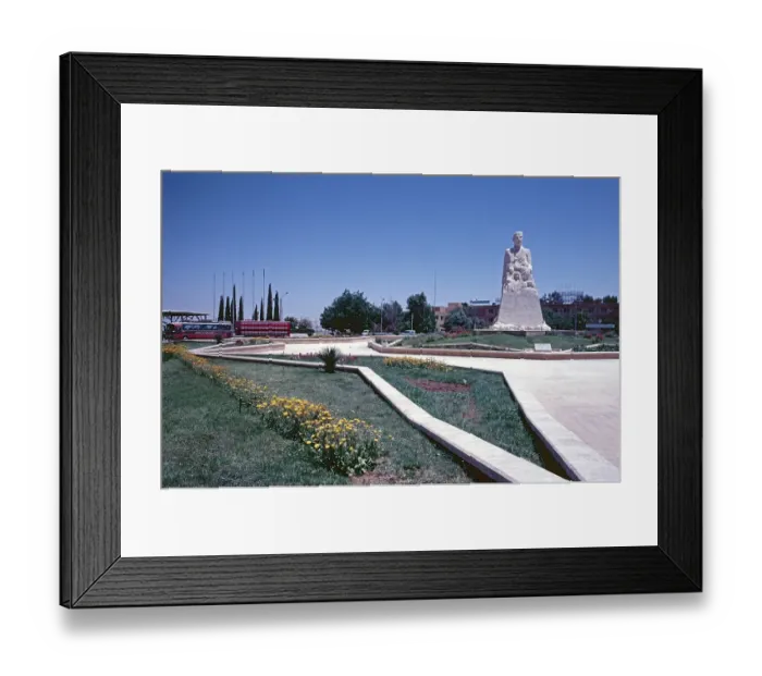 Framed Print : Monument of Hafiz al-Assad in Medina es Saura, Lake Assad, Syria, May 1987, vintage, retro, old, historical, Asia Framed Print : Monument of Hafiz al-Assad in Medina es Saura, Lake Assad, Syria, May 1987, vintage, retro, old, historical, Asia