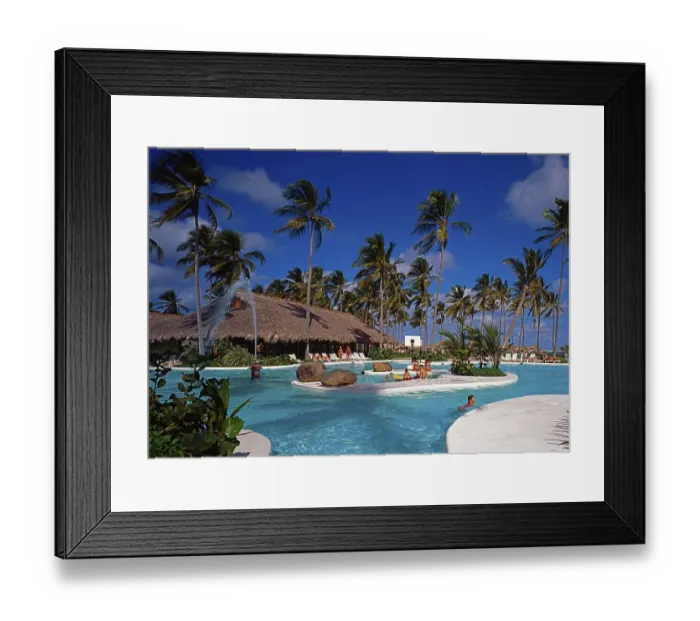 Framed Print : Pool area of Hotel Iberostar, Punta Cana, Dominican Republic, Caribbean, Central America Framed Print : Pool area of Hotel Iberostar, Punta Cana, Dominican Republic, Caribbean, Central America