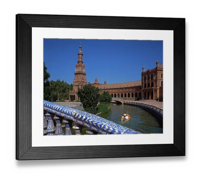 Framed Print : Plaza de Espana in Seville, Spain, Europe