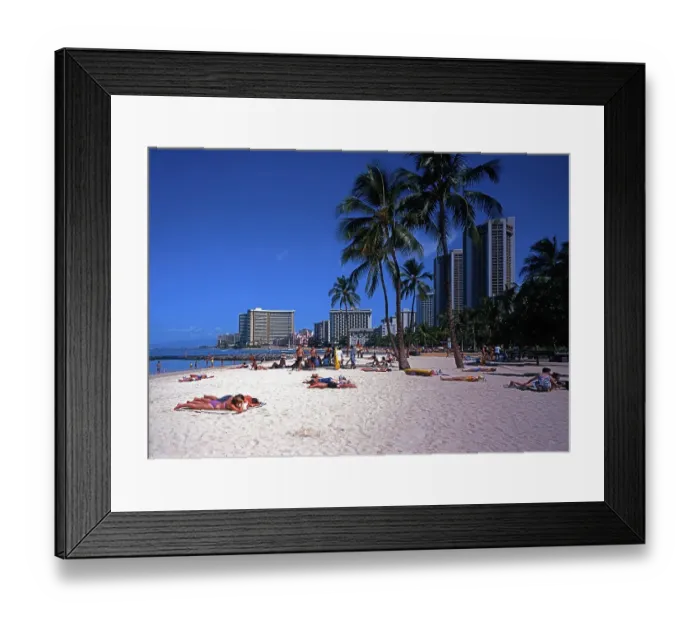 Framed Print : Beach, Waikiki Beach, Island of Oahu, Hawaii, USA, North America Framed Print : Beach, Waikiki Beach, Island of Oahu, Hawaii, USA, North America