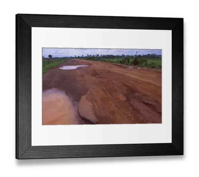 Framed Print : Brazil: The BR1 federal road is in poor condition Framed Print : Brazil: The BR1 federal road is in poor condition