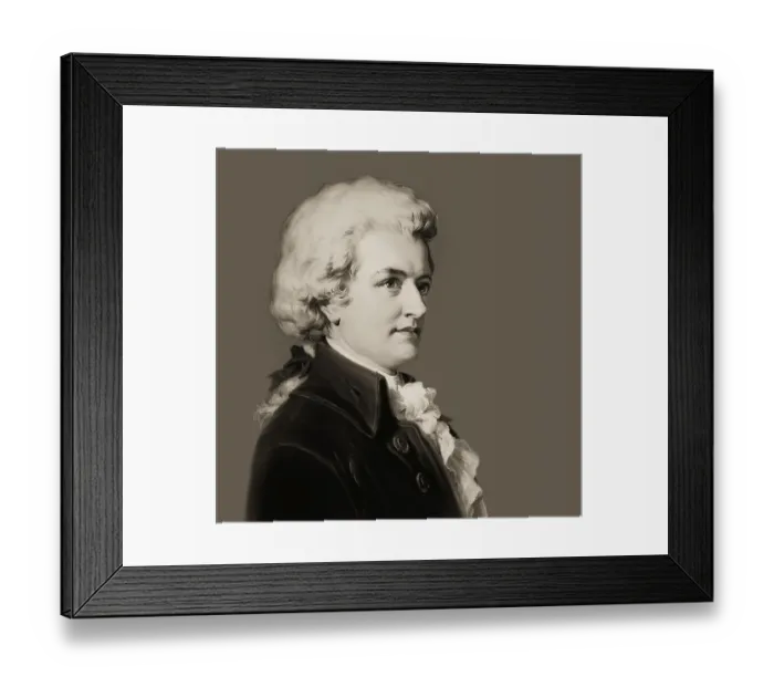 Framed Print : Wolfgang Amadeus Mozart, 1756 - 1791, composer of classical music, First Viennese School, digitally edited Framed Print : Wolfgang Amadeus Mozart, 1756 - 1791, composer of classical music, First Viennese School, digitally edited