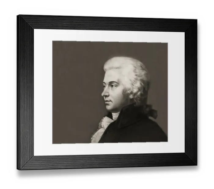Framed Print : Wolfgang Amadeus Mozart, 1756 - 1791, composer of classical music, First Viennese School, digitally edited