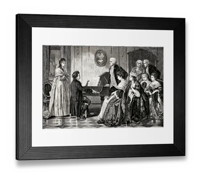 Framed Print : Ludwig van Beethoven and Wolfgang Amadeus Mozart, 1882, composers of classical music, First Viennese School, digitally edited Framed Print : Ludwig van Beethoven and Wolfgang Amadeus Mozart, 1882, composers of classical music, First Viennese School, digitally edited