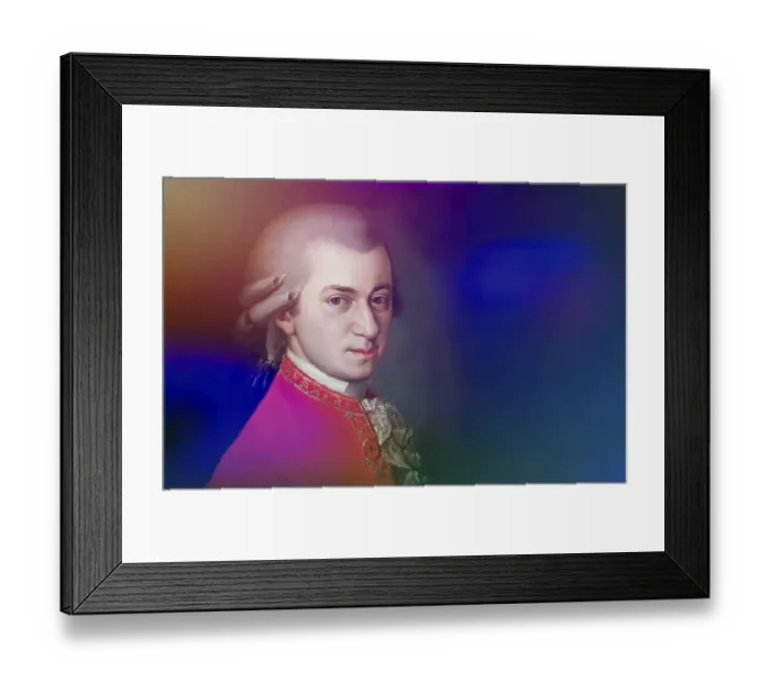 Framed Print : Wolfgang Amadeus Mozart, 1756 - 1791, composer of classical music, First Viennese School, digitally edited Framed Print : Wolfgang Amadeus Mozart, 1756 - 1791, composer of classical music, First Viennese School, digitally edited