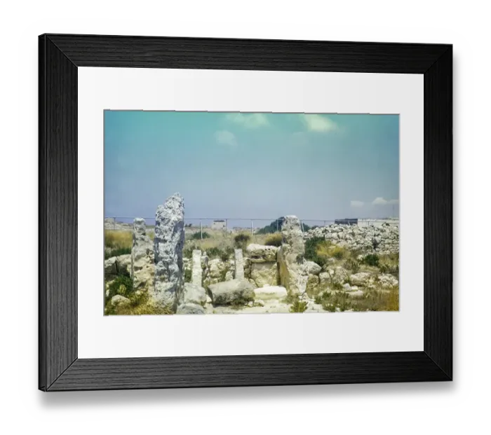 Framed Print : Neolithic temples of Skorba prehistoric archaeological site, Mgarr, Malta, Europe 1971, Europe Framed Print : Neolithic temples of Skorba prehistoric archaeological site, Mgarr, Malta, Europe 1971, Europe