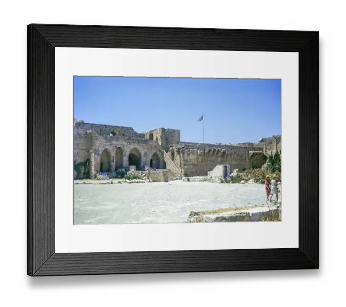 Framed Print : Medieval castle at Kyrenia or Girne, Northern Cyprus, Europe 1973 16th-century castle built by the Venetians over a previous Crusader fortification
