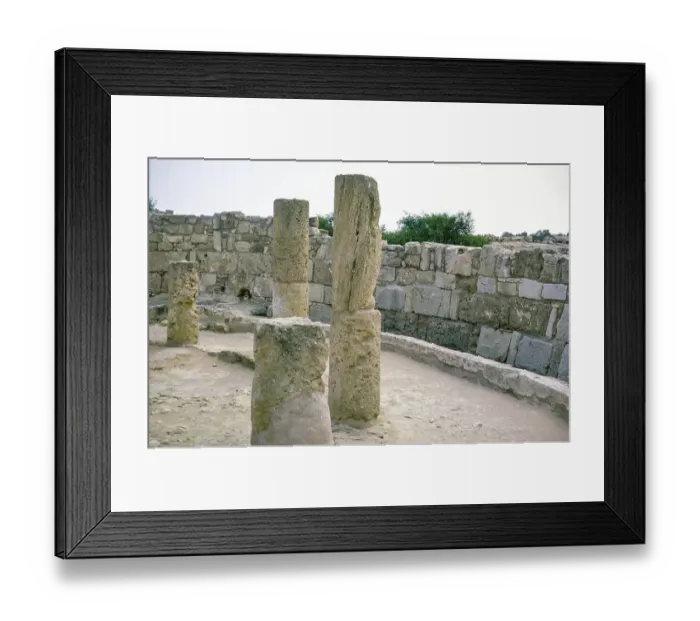 Framed Print : Roman Ruins at archaeological site ancient city of Salamis Famagusta, northern Cyprus, Cyprus, Europe 1973, Europe