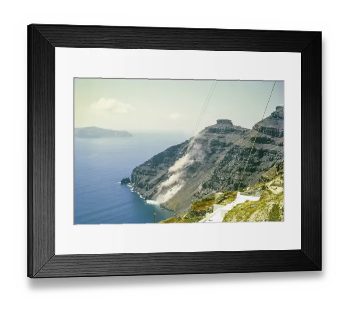 Framed Print : Landslide of volcanic rocks cliff at Fira, Santorini, Cyclades islands, Greece, Europe, 1972, Europe Framed Print : Landslide of volcanic rocks cliff at Fira, Santorini, Cyclades islands, Greece, Europe, 1972, Europe