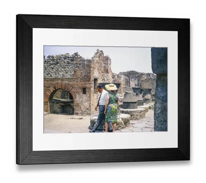 Framed Print : Tourists visit the Roman ruins Archaeological Park of Pompeii, Naples, Italy, Europe 1967, Europe Framed Print : Tourists visit the Roman ruins Archaeological Park of Pompeii, Naples, Italy, Europe 1967, Europe