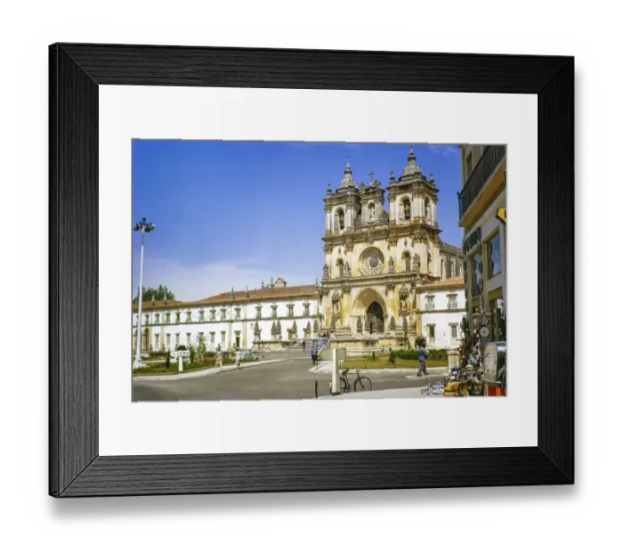 Framed Print : Santa Maria de Alcobaca catholic monastery and church, Alcobaca, Oeste, Portugal, Europe 1965, Europe
