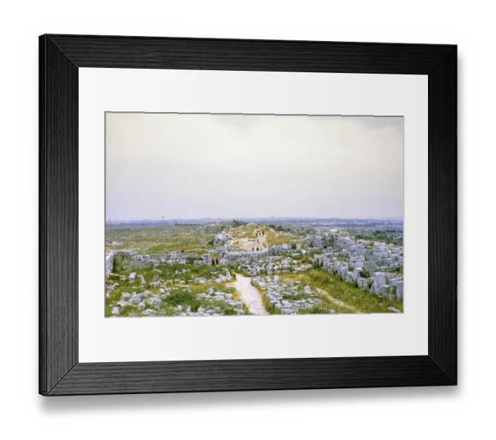 Framed Print : Euryalus fortress fort, Syracuse, Sicily, Italy, Europe 1969. built around 400 BC by Dionysios, Europe Framed Print : Euryalus fortress fort, Syracuse, Sicily, Italy, Europe 1969. built around 400 BC by Dionysios, Europe