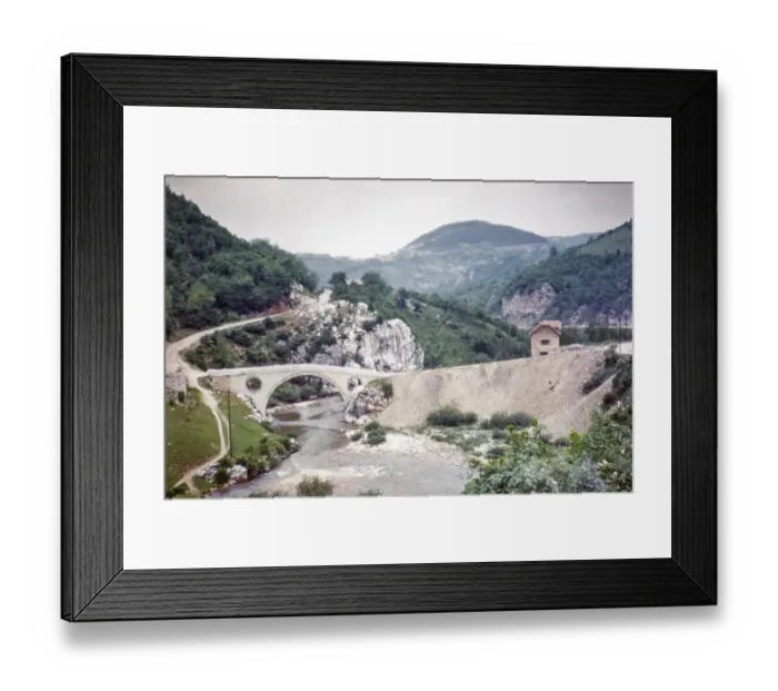 Framed Print : Kozja Cuprija, Goat's Bridge spanning Miljacka river near Sarajevo, Bosnia and Herzegovina, former Yugoslavia, Europe 1960, Europe Framed Print : Kozja Cuprija, Goat's Bridge spanning Miljacka river near Sarajevo, Bosnia and Herzegovina, former Yugoslavia, Europe 1960, Europe