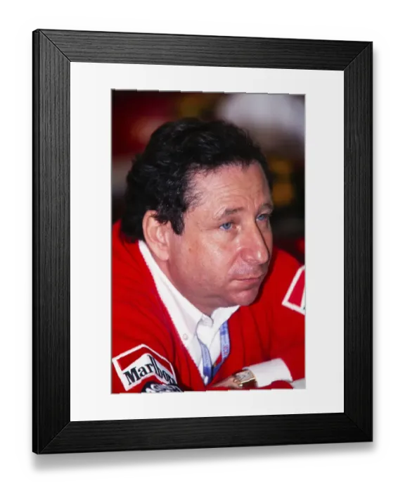Framed Print : Jean Todt, portrait, Formula 1 Team Principal Scuderia Ferrari, German GP at the Hockenheimring, 1 August 1999