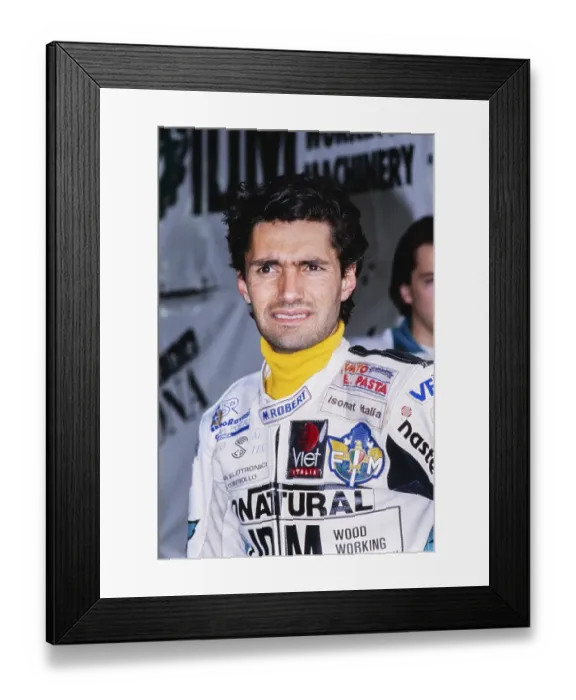 Framed Print : The Italian Ezio Gianola, portrait, 125 cc, Motorcycle World Championship 1992, GP of Germany at the Hockenheimring on 14 June 1992 Framed Print : The Italian Ezio Gianola, portrait, 125 cc, Motorcycle World Championship 1992, GP of Germany at the Hockenheimring on 14 June 1992