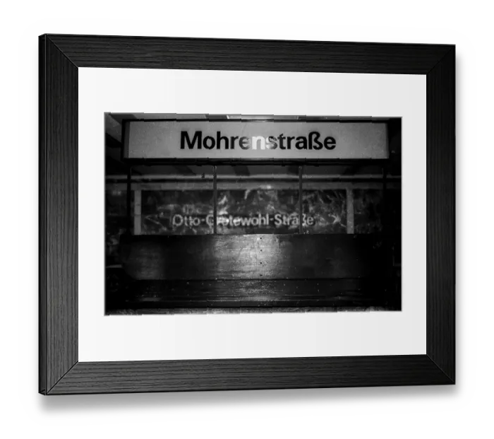 Framed Print : Germany, Berlin, 12 December 1991, Mohrenstrasse underground station, formerly Otto-Grotewohl-Strasse, (can still be read in the background...), Europe