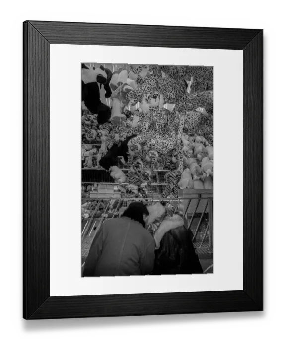 Framed Print : Germany, Berlin, 20.12.1991, Christmas market on Marx-Engels-Platz, lottery booth, stuffed animals, Europe
