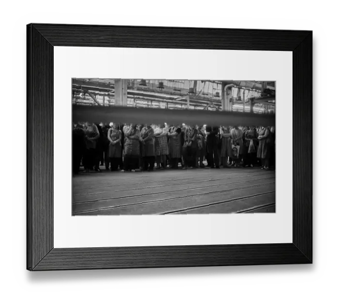Framed Print : Germany, Kahla, 20.12.1991, Kahla porcelain factory, workforce, works meeting, Europe