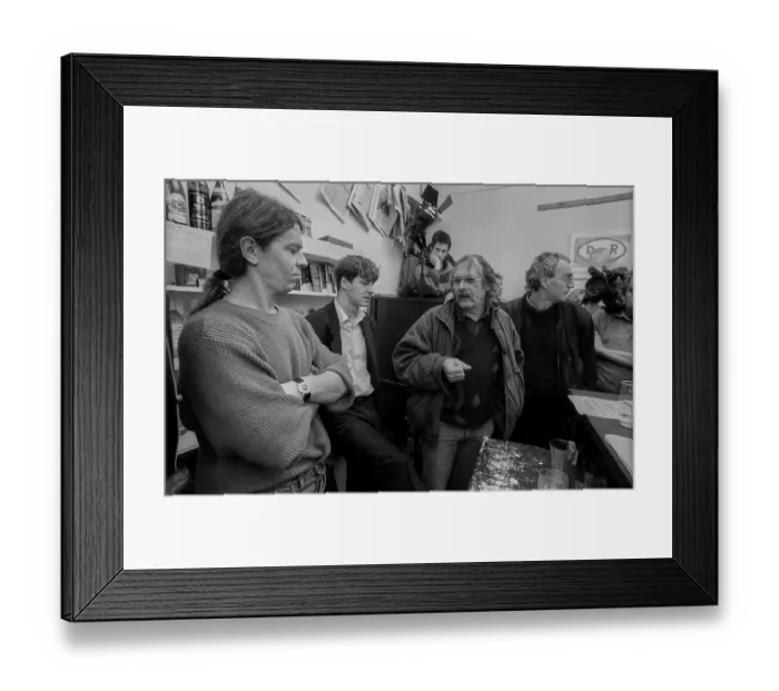 Framed Print : Germany, Berlin, 28 January 1992, Opening of the Matthias Domaschk Memorial Library, (in the Environmental Library), (from left to right) Michael Curs, David Gill / Press Spokesman of the Gauck Authority, Gerhard Poppe, Europe Framed Print : Germany, Berlin, 28 January 1992, Opening of the Matthias Domaschk Memorial Library, (in the Environmental Library), (from left to right) Michael Curs, David Gill / Press Spokesman of the Gauck Authority, Gerhard Poppe, Europe
