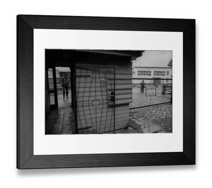 Framed Print : Germany, Sternberg, 12.01.1992, Workers at the end of the working day in an almost closed down timber factory, Sternberg  /  Mecklenburg, We put a, Europe