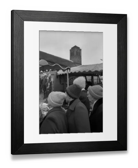 Framed Print : Germany, Anklam, 16.01.1992, Mecklenburg Women's... Anklam, weekly market market, woman, Europe