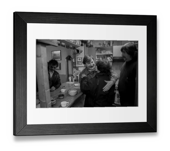 Framed Print : Germany, Berlin, 18.12.1991, Exclave Steinstuecken, Christmas party, Europe