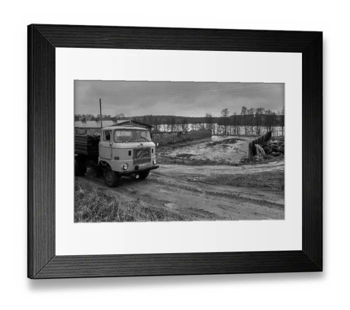 Framed Print : Germany, Sternberg, 12.01.1992, W50, silo, near Sternberg  /  Mecklenburg, Europe