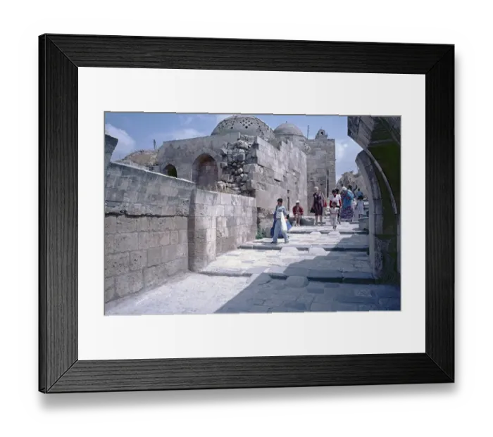 Framed Print : Ruler's bathhouse, citadel, Aleppo, Syria, May 1987, vintage, retro, old, historical, Asia