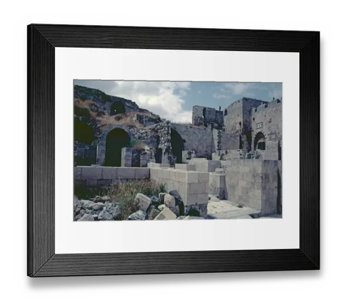 Framed Print : Ruins, palace, citadel, Aleppo, Syria, May 1987, vintage, retro, old, historical, Asia