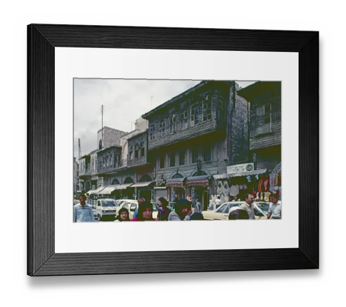 Framed Print : Wooden bay windows, souks, old town, Aleppo, Syria, May 1987, vintage, retro, old, historic, Asia Framed Print : Wooden bay windows, souks, old town, Aleppo, Syria, May 1987, vintage, retro, old, historic, Asia