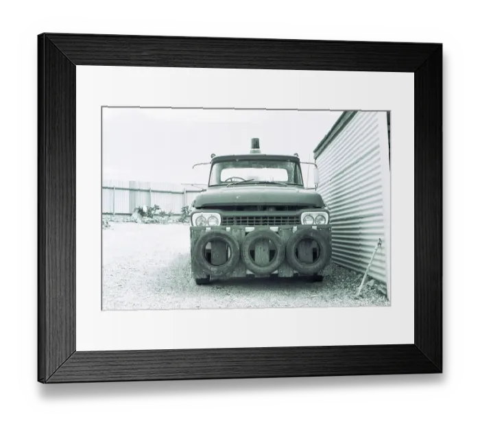 Framed Print : Australia: A vehicle to push in the opal mining town of Coober Pedy in the outback