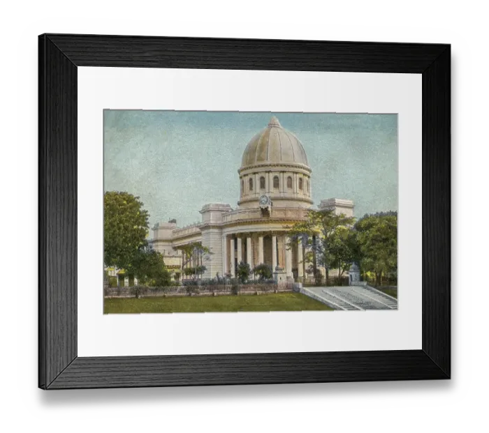 Framed Print : Vintage photo of general post office, kolkata, west bengal, india, asia