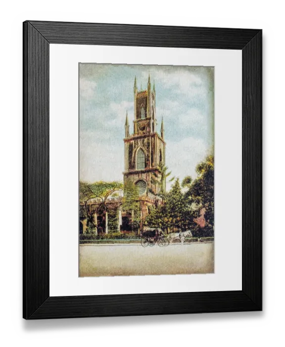Framed Print : Vintage photo of st thomas church, mumbai, maharashtra, india, asia Framed Print : Vintage photo of st thomas church, mumbai, maharashtra, india, asia