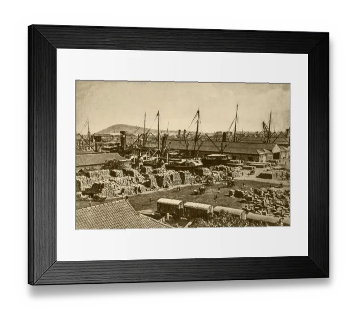 Framed Print : Vintage photo of victoria dock, mumbai, maharashtra, india, asia Framed Print : Vintage photo of victoria dock, mumbai, maharashtra, india, asia