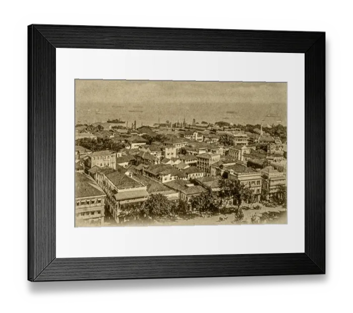 Framed Print : Vintage photo of fort and harbour from clock tower, mumbai, maharashtra, india, asia Framed Print : Vintage photo of fort and harbour from clock tower, mumbai, maharashtra, india, asia